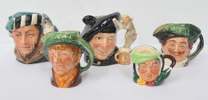 Lot 33 - 5 x Royal Doulton character Jugs, 4 x small size - The Cavalier A mark Lot 33 - 5 x Royal Doulton character Jugs, 4 x small size - The Cavalier A mark