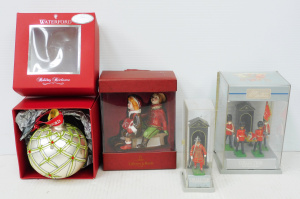 Lot 42 - 4 x Boxed ornaments inc Waterford Holiday heirloom Xmas ball, Villeroy Lot 42 - 4 x Boxed ornaments inc Waterford Holiday heirloom Xmas ball, Villeroy