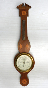Lot 43 - Vintage Short & Mason Sheraton Style Wall Barometer with Classical Lot 43 - Vintage Short & Mason Sheraton Style Wall Barometer with Classical