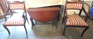 Lot 67 - Lot of Mahogony Furniture Mahogany Drop Side Leaf Gate Table & Pair Lot 67 - Lot of Mahogony Furniture Mahogany Drop Side Leaf Gate Table & Pair