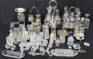 Lot 83 - Lot of Vintage Glass and Crystal inc Cruet Sets, Salt and Pepper Shaker Lot 83 - Lot of Vintage Glass and Crystal inc Cruet Sets, Salt and Pepper Shaker