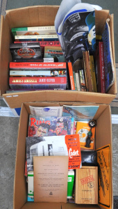 Lot 121 - 2 x boxes - Mixed Books & Ephemera - Woodworking & Cooking, he Lot 121 - 2 x boxes - Mixed Books & Ephemera - Woodworking & Cooking, he