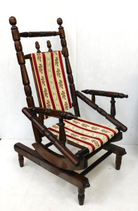 Lot 123 - Vintage Edwardian Small Sized Childs Dexter Rocking Chair About 79cm T Lot 123 - Vintage Edwardian Small Sized Childs Dexter Rocking Chair About 79cm T
