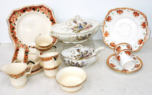 Lot 141 - Group lot vintage China inc 2 x Royal Doulton Thistle pattern lidded T Lot 141 - Group lot vintage China inc 2 x Royal Doulton Thistle pattern lidded T