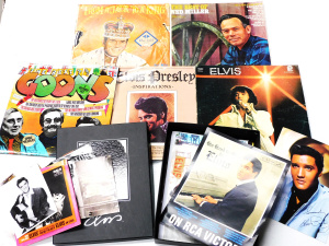 Lot 142 - Group Lot of Mixed Vinyl Records & Ephemera including Elvis, The G Lot 142 - Group Lot of Mixed Vinyl Records & Ephemera including Elvis, The G