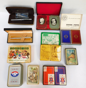 Lot 153 - Mixed Group inc Boxed Sheaffer Fountain Pen & Pen, Playing cards & Lot 153 - Mixed Group inc Boxed Sheaffer Fountain Pen & Pen, Playing cards &