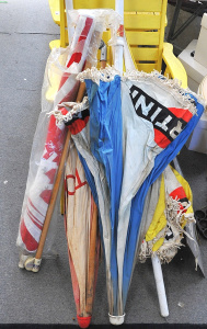 Lot 158 - Group lot - Vintage Outdoor Beer Garden Advertising Umbrellas - As new Lot 158 - Group lot - Vintage Outdoor Beer Garden Advertising Umbrellas - As new