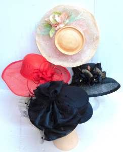 Lot 170 - 4 x Ladies Millinery Brimmed Hats inc Neil Grigg, Gregory Ladner, Cup Lot 170 - 4 x Ladies Millinery Brimmed Hats inc Neil Grigg, Gregory Ladner, Cup