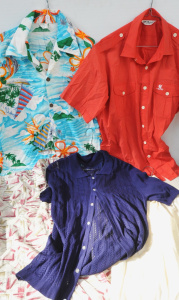 Lot 173 - Group lot - Vintage Mens Retro Summer Shirts - original 1970 80s Crys Lot 173 - Group lot - Vintage Mens Retro Summer Shirts - original 1970 80s Crys