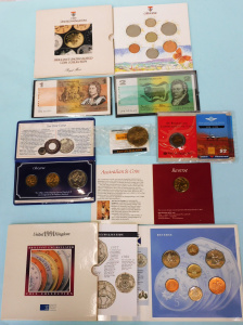 Lot 183 - Mixed Group of Currency & Medallions inc Aust $1 & $2 dollar n Lot 183 - Mixed Group of Currency & Medallions inc Aust $1 & $2 dollar n