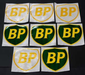 Lot 187 - Group lot of vintage BP Stickers inc Yellow on Green & Yellow on c Lot 187 - Group lot of vintage BP Stickers inc Yellow on Green & Yellow on c