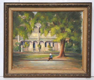 Lot 224 - Ruth Harris (Active c1950s) Large framed Oil Painting - St Vincent Pla Lot 224 - Ruth Harris (Active c1950s) Large framed Oil Painting - St Vincent Pla