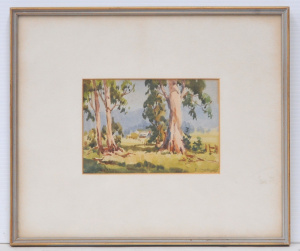 Lot 229 - Ernest Vogel (1909 - 1993) Small framed Watercolour - A Country Proper Lot 229 - Ernest Vogel (1909 - 1993) Small framed Watercolour - A Country Proper