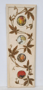 Lot 239 - Vintage c1930s Carved Wooden Picture frame to fit 4 x circular images Lot 239 - Vintage c1930s Carved Wooden Picture frame to fit 4 x circular images