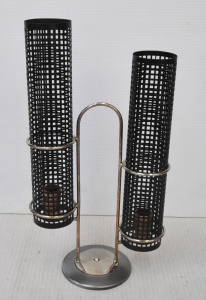 Lot 244 - Mid Century Style Metal Twin Candlestick Holder - Approx 38cm H Lot 244 - Mid Century Style Metal Twin Candlestick Holder - Approx 38cm H