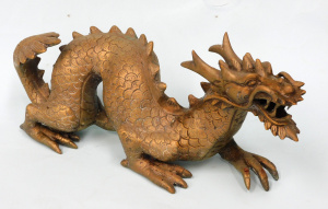 Lot 249 - Vintage Brass Chinese Dragon 35cm L Lot 249 - Vintage Brass Chinese Dragon 35cm L