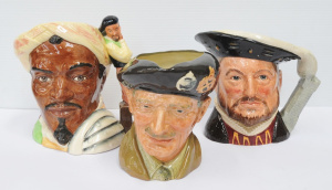 Lot 262 - 3 x lge size Royal Doulton character Jugs - Henry V111 D6642, Othello Lot 262 - 3 x lge size Royal Doulton character Jugs - Henry V111 D6642, Othello