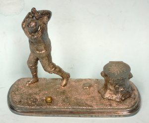 Lot 268 - Vintage c1913 Silver Plated Figural Golf Trophy - Royal Park Golf Club Lot 268 - Vintage c1913 Silver Plated Figural Golf Trophy - Royal Park Golf Club