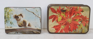 Lot 275 - 2 x Vintage Australian Tins - incl Sunrise Confectionary 'Good Morning Lot 275 - 2 x Vintage Australian Tins - incl Sunrise Confectionary 'Good Morning