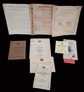 Lot 284 - Lot of Vintage Australian Ephemera incl 1887 Flyer for Illuminations f Lot 284 - Lot of Vintage Australian Ephemera incl 1887 Flyer for Illuminations f