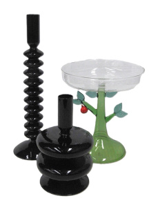 Lot 286 - Small lot - Modernist Glass - Italian Ichendorf 'Red Apple' Comport + Lot 286 - Small lot - Modernist Glass - Italian Ichendorf 'Red Apple' Comport +