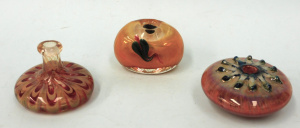 Lot 302 - 3 x Richard Clements Australian studio glass perfume bottles (no stopp Lot 302 - 3 x Richard Clements Australian studio glass perfume bottles (no stopp