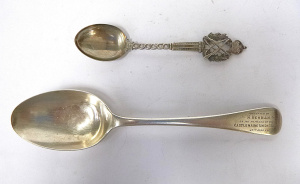 Lot 331 - 2 x Sterling Silver Spoon Trophys for Harold King Newman - Tablespoon Lot 331 - 2 x Sterling Silver Spoon Trophys for Harold King Newman - Tablespoon
