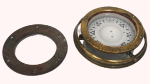 Lot 357 - Two Vintage Pieces Sestral Ship Compass in Gimbal mounted in brass, ma Lot 357 - Two Vintage Pieces Sestral Ship Compass in Gimbal mounted in brass, ma
