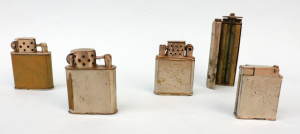 Lot 195 - Group vintage Lift Arm Fuel Cigarette Lighters & Cylinder cigarett