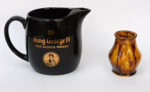 2 pces Ceramics inc H McHugh Tasmania Australian Pottery Vase 8cm H signed &