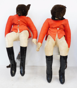 2 x Vintage Casa Roma Sitting Huntsman Fox Pyjama Cases - both with damage 2 x Vintage Casa Roma Sitting Huntsman Fox Pyjama Cases - both with damage