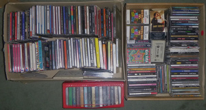 Lot 13 - 2 boxes - Vintage cassettes & CDs inc Daft Punk, the Chemical Broth