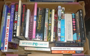 Lot 18 - Box Lot of books about music inc Rockers and Rollers, Shots, Modern Gui