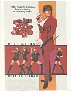 Lot 63 - Signed Mike Myers small framed & mounted Austin Powers The Spy Who
