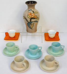 Lot 66 - Group lot of Mid century inc 2 x Italian Omado expresso Cups & Sauc Lot 66 - Group lot of Mid century inc 2 x Italian Omado expresso Cups & Sauc
