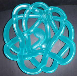 Lot 76 - Anna Ehrner for Kosta Boda large Art Glass Spaghetti Bowl - Turquoise c