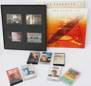 Lot 96 - Group lot vintage Cassette tapes inc Led Zeppelin Boxed set 4 (1 missin