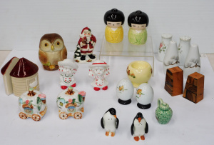 Group lot of vintage Novelty items inc Salt & Peppers - Japanese Otagiri, Pu