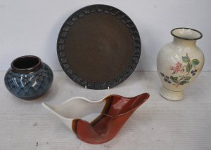 4 x Pieces of Australian Pottery & Other Pieces incl Nykle Platter, Japanese