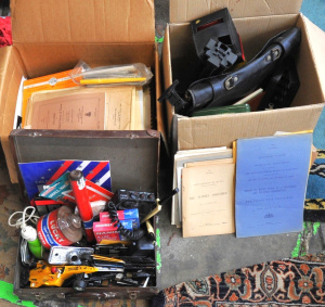 3 x Boxes of Mixed Items incl Box of Assorted Ephemera relating to Victorian Geo
