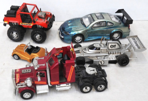 Box lot - Vintage & Modern Kids Toys incl Mask 'Rhino' Truck vehicle w Matt