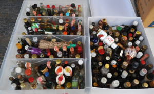 2 x Boxes of Mintage Miniature Alcohol Bottles incl Pimms, Long John Whisky, Hai