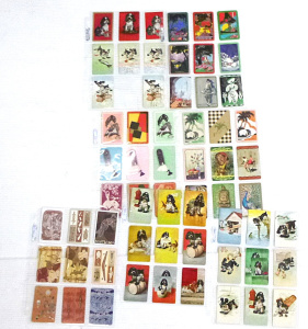 Group Lot of Vintage Art Deco & Mid Century Modern Swap Cards inc Indigenous