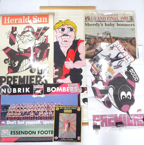 Group lot of vintage Essendon Football Club ephemera inc 1993 Grand Final Record