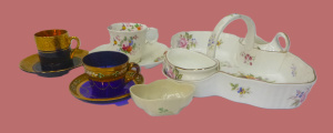 Group lot of Vintage Pretty China & Glass inc, small Belleek 7th mark shell