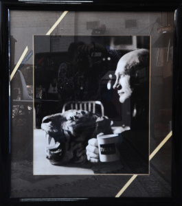 large Framed Photograph of Gary Barlett - Frame is Approx 87cm H x 75cm W