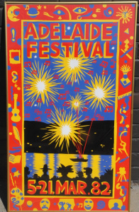Martin Sharp (1942 - 2013) Framed vintage Colour Poster for Adelaide Festival 5