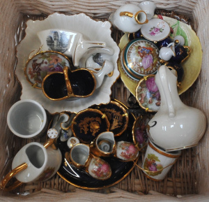 Small Lot of Mostly European Ceramic Pieces inc Ceramic & Glass Miniatures,