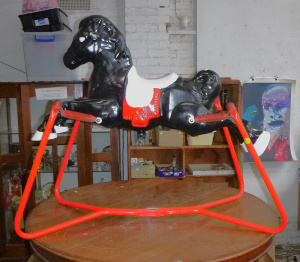 Vintage Mobo Rocking Horse - Repainted on spring loaded metal frame