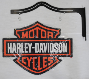 Vintage Style Double-Sided Harley Davidson Shop Sign with Wall Mounting Bracket